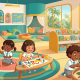 Children of diverse Asian ethnicities joyfully engage in play-based learning in a sunlit Singapore preschool.